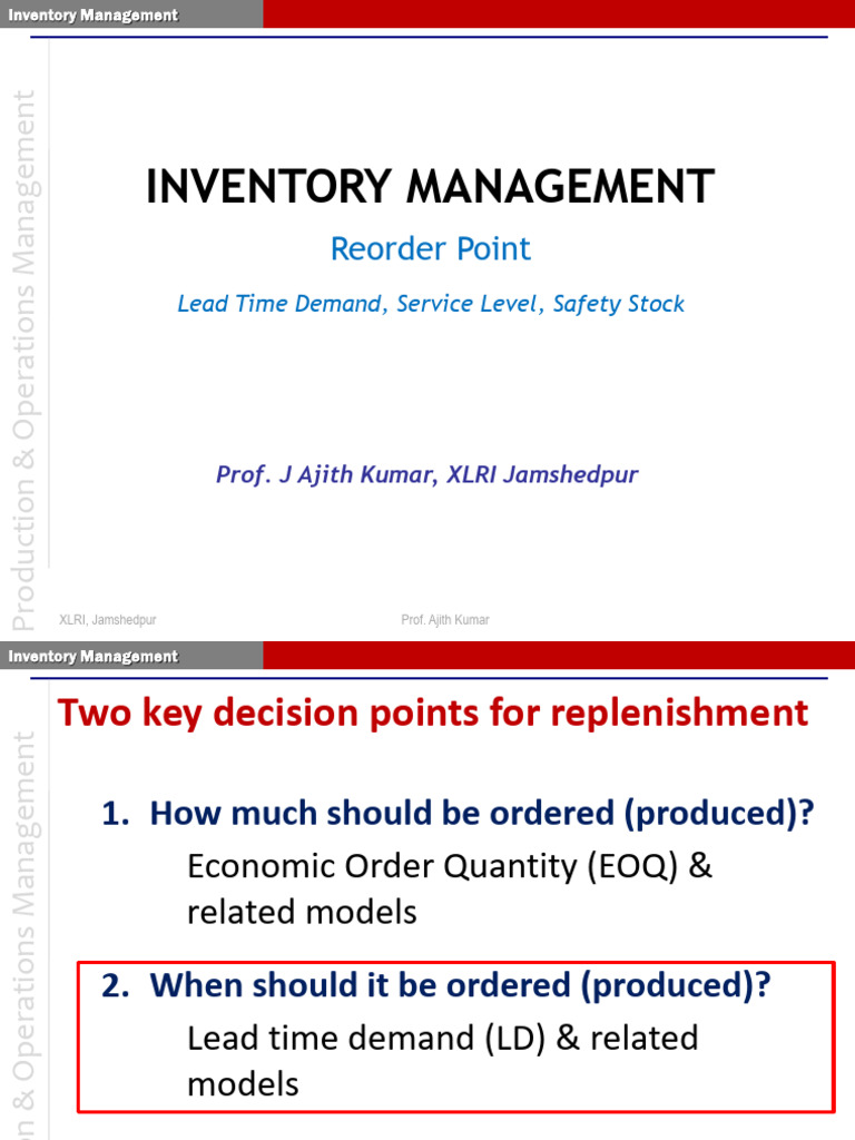 Inventory Management Essentials: EOQ & Reorder Points | PDF | Inventory ...