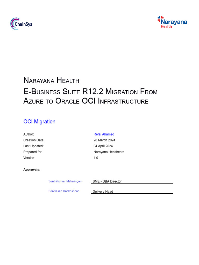 EBS Migration from Azure to OCI Guide | PDF | Cloud Computing | Databases