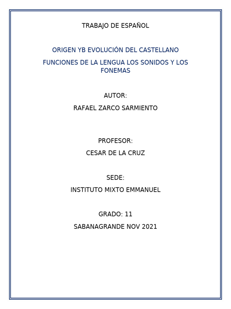 Hoja de Presentacion Sencilla | PDF