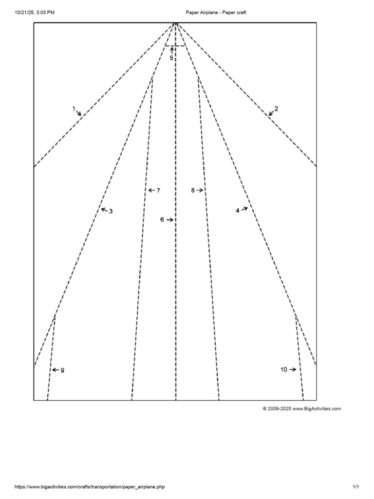 Paper Airplane Craft Instructions | PDF