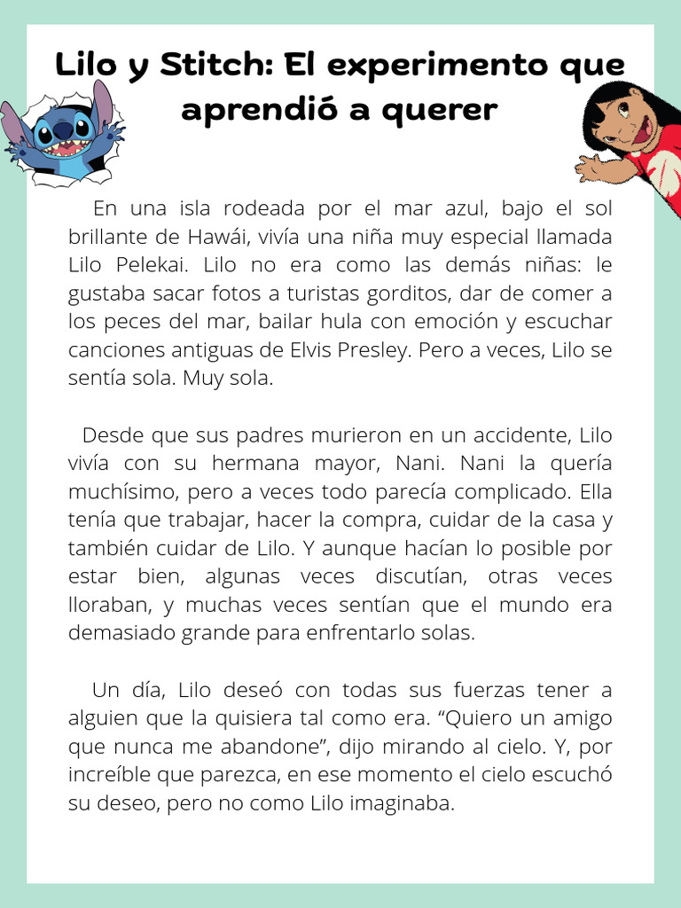 Lilo y Stitch Un cuento de amistad PDF