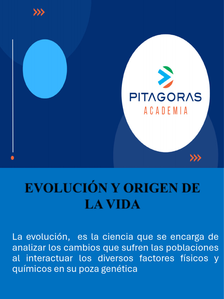 Evolución y Origen de la Vida: Teorías | PDF | Evolución | Seleccion ...