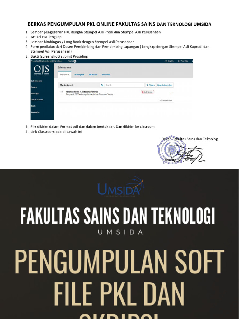Panduan Pengumpulan Soft File PKL UMSIDA | PDF