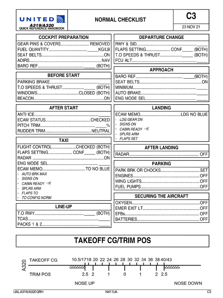 Airbus A320 - Normal Checklist (Latest) PDF | PDF