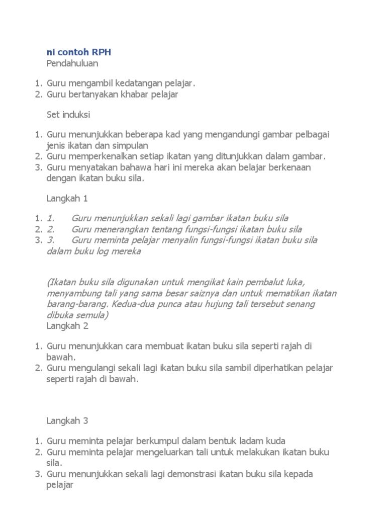 Ni Contoh RPH | PDF