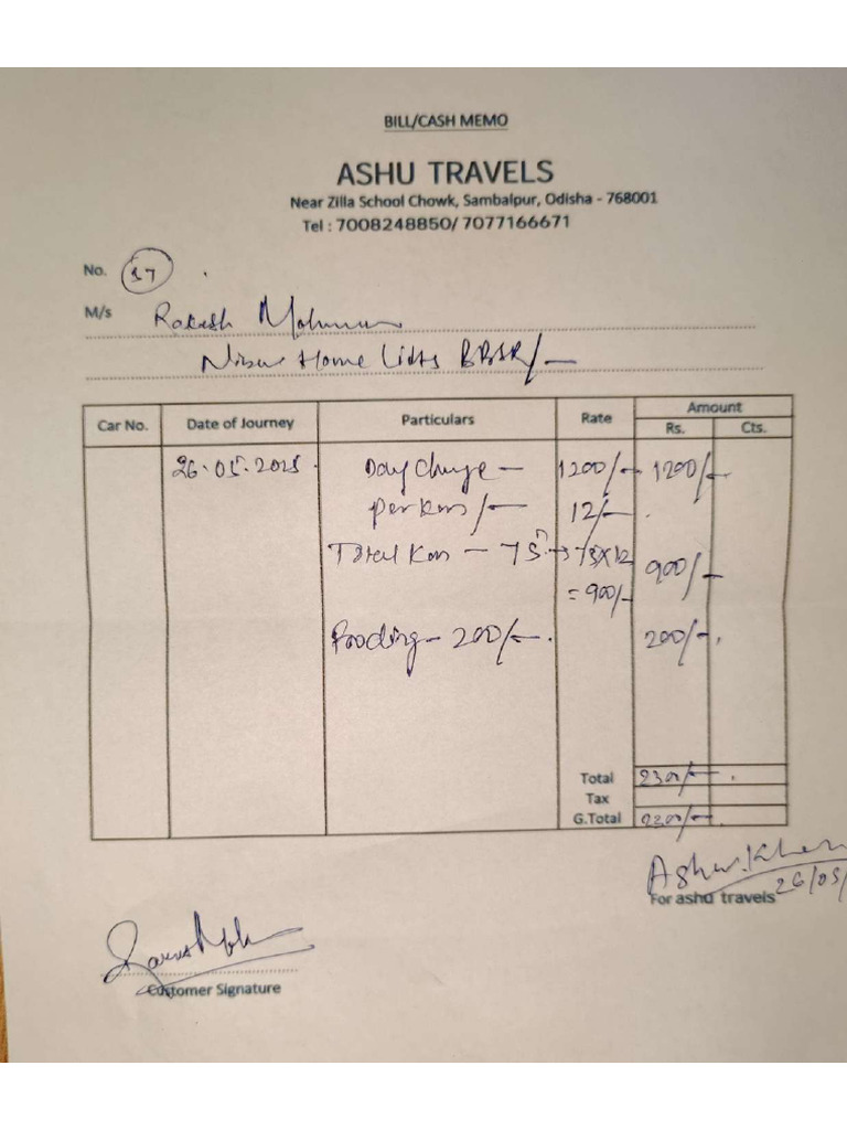 3 - Local Bill - 2300 (Local Cab) | PDF