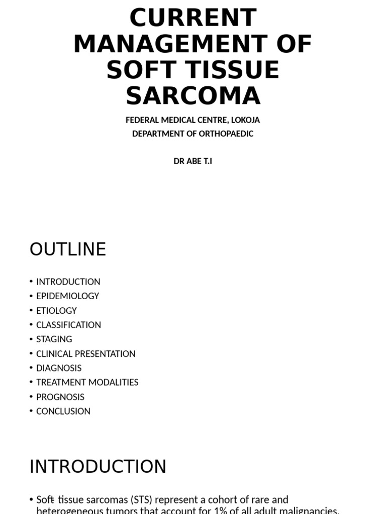 Soft Tissue Sarcoma Management Guide | PDF | Sarcoma | Biopsy