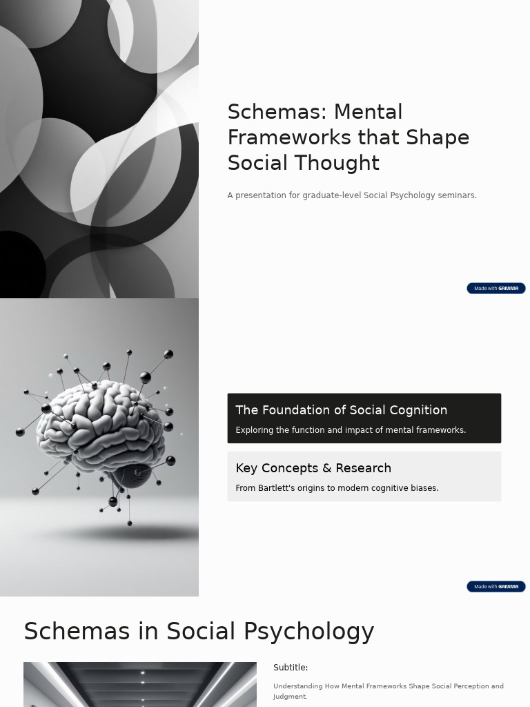 Understanding Social Schemas in Psychology | PDF | Schema (Psychology ...