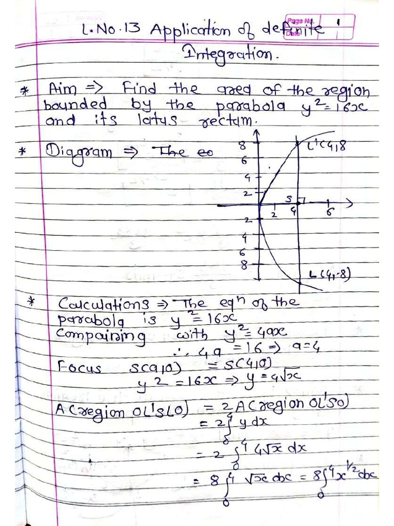 Application of Definite Intigration | PDF