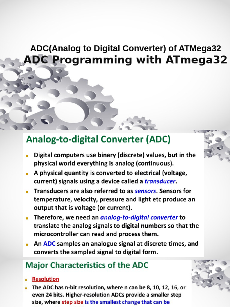 ADC Programming for ATMega32 | PDF | Analog To Digital Converter ...