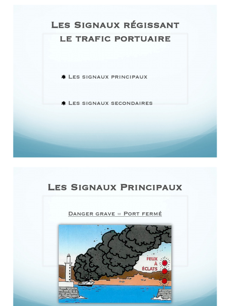 Signaux de trafic portuaire expliqués | PDF