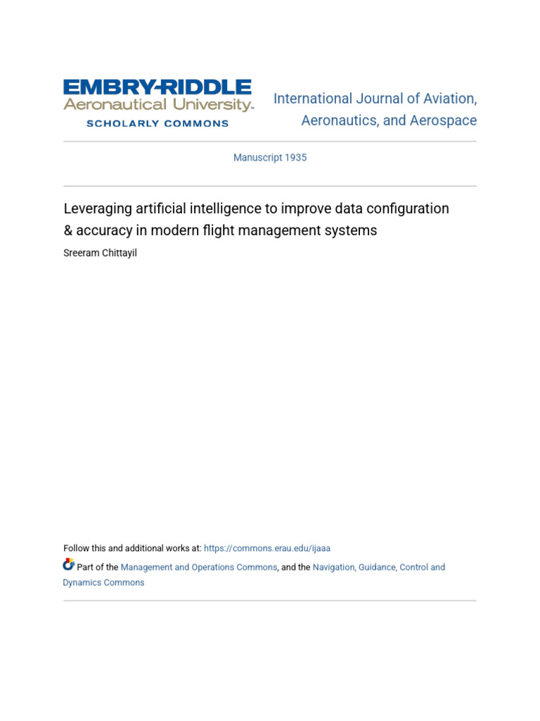 Artificial Intelligence in Modern Flight Management Systems | PDF ...