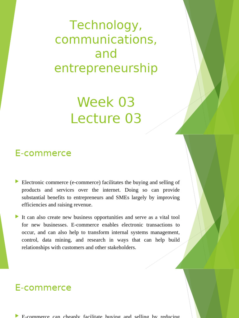 Week 03 | PDF | E Commerce | Startup Company