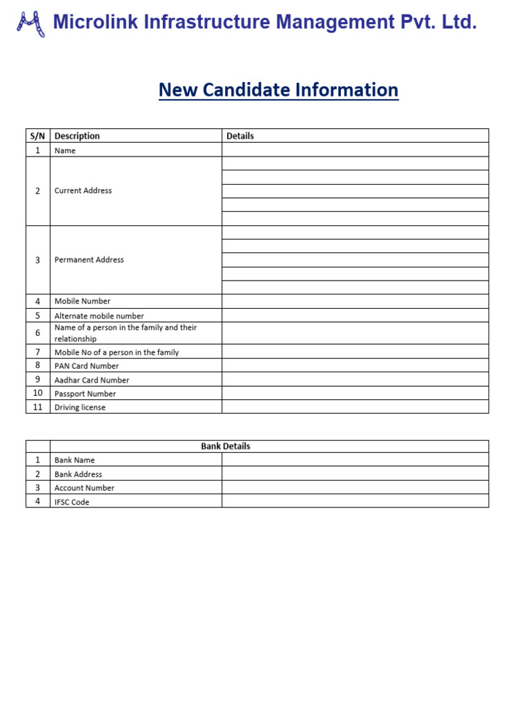 New Candidate Document Requirements | PDF