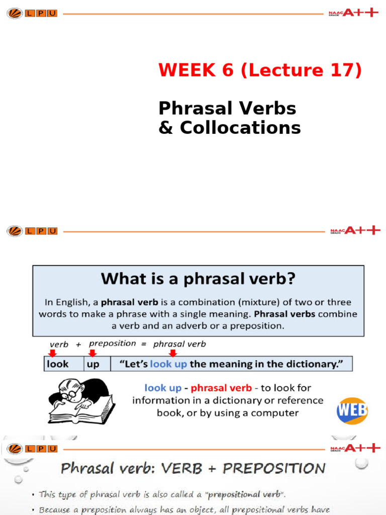 Phrasal Verbs vs. Collocations Explained | PDF | Verb | Adverb