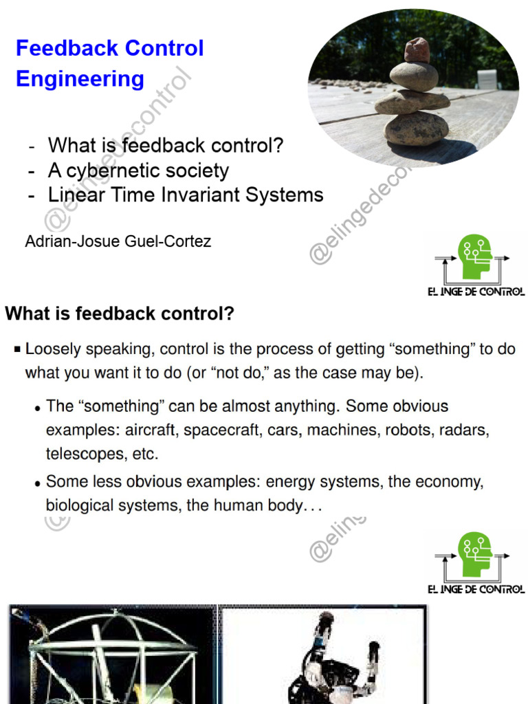 Feedbackcontrol 1 AJGC | PDF | Cybernetics
