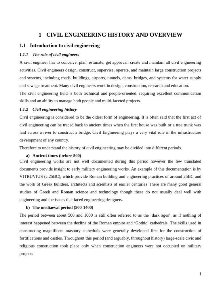 Civil Engineering: History & Specializations | PDF | Hydrology ...