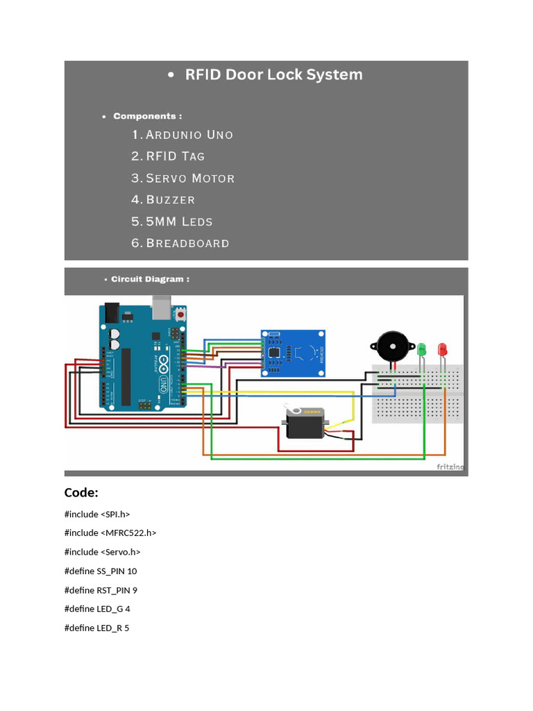 RFID Door Lock System | PDF