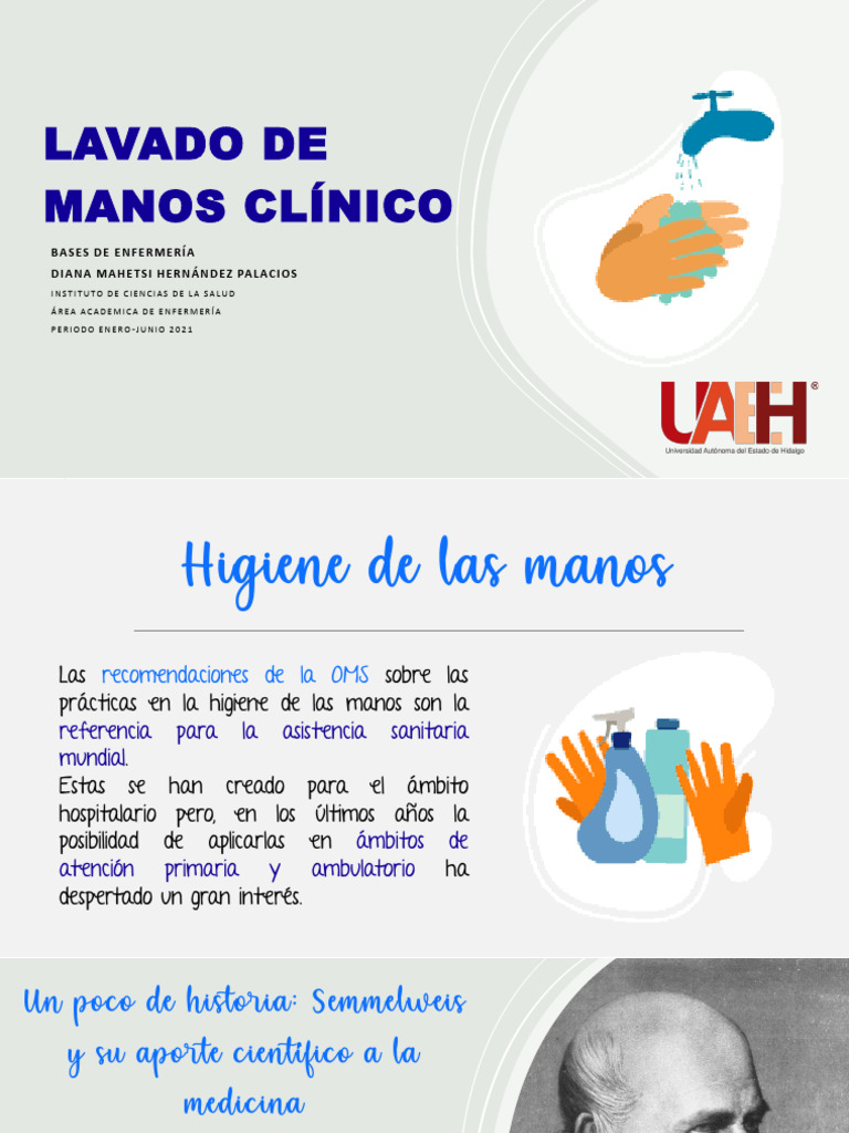 Higiene de Manos en Atención Sanitaria | PDF | Lavado de manos ...