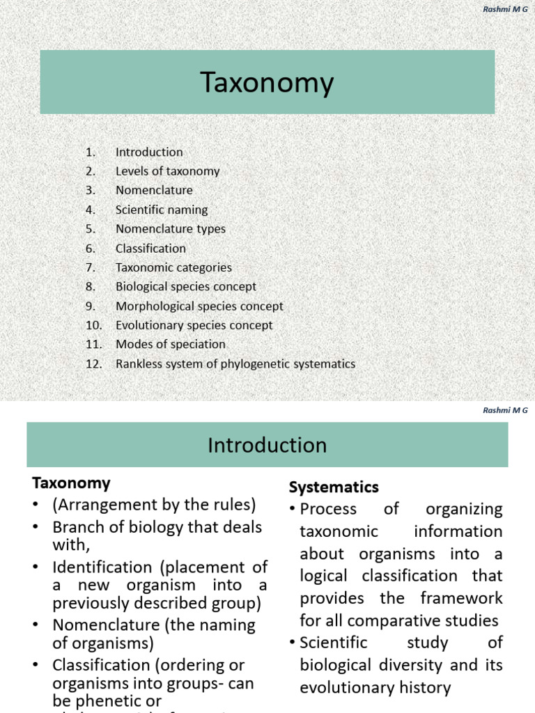 Understanding Taxonomic Hierarchy | PDF | Species | Taxonomy (Biology)