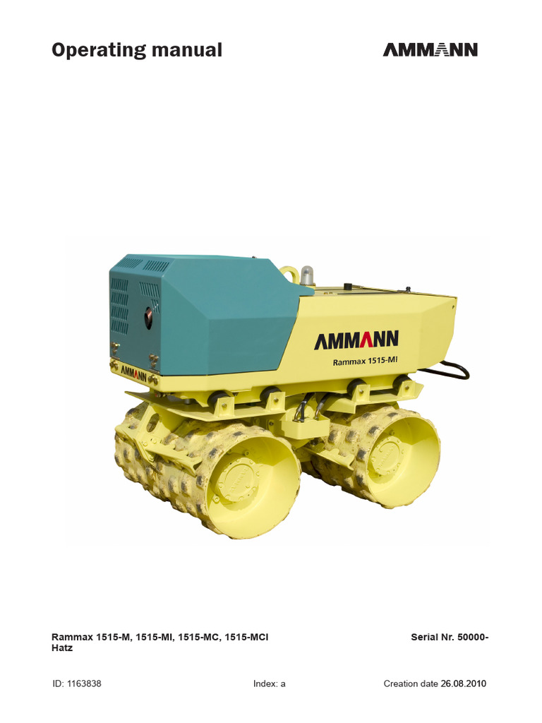 Rammax 1515 Operating Manual Guide | PDF | Arial | Length
