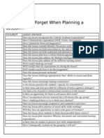 planning a lesson checklist