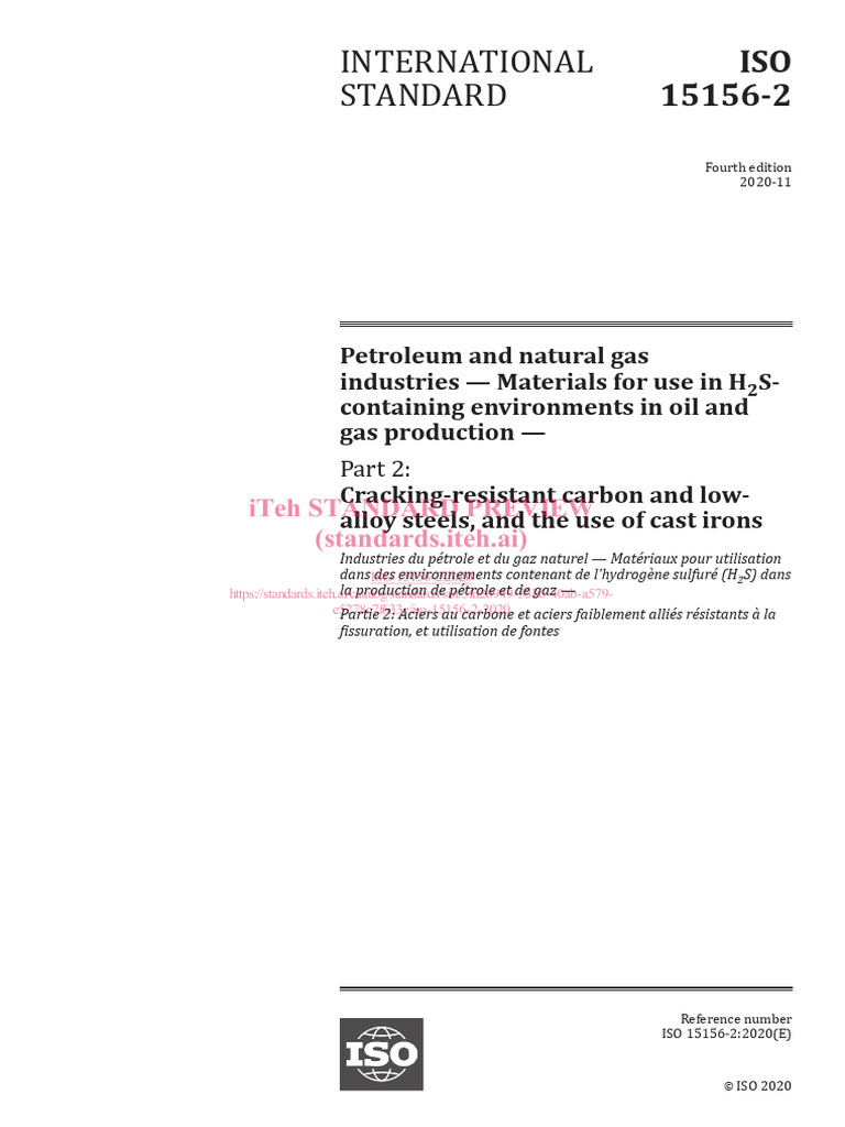 ISO 15156-2: H2S Environment Standards | PDF | International ...