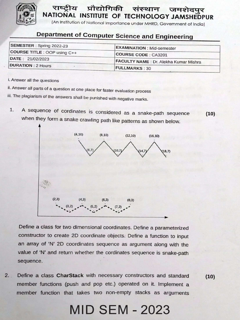 OOPS Midsem | PDF