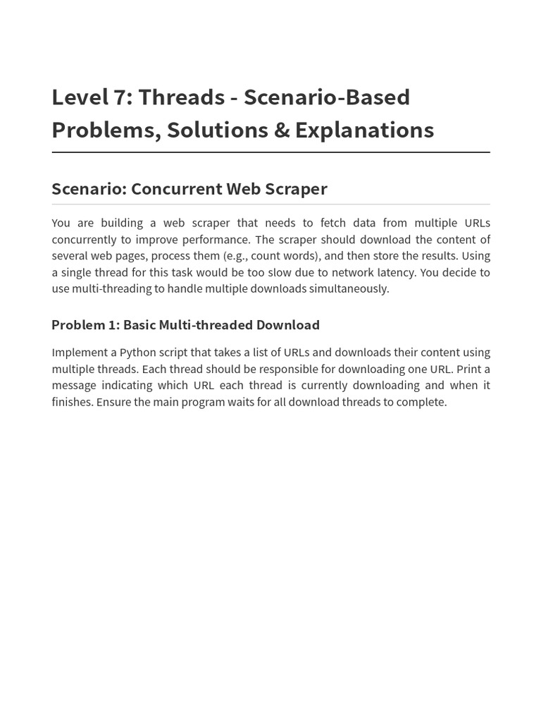 First Thread to 100% in Python Script | PDF | Thread (Computing ...