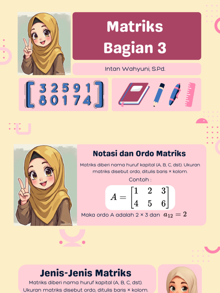 Pengenalan dan Operasi Matriks | PDF