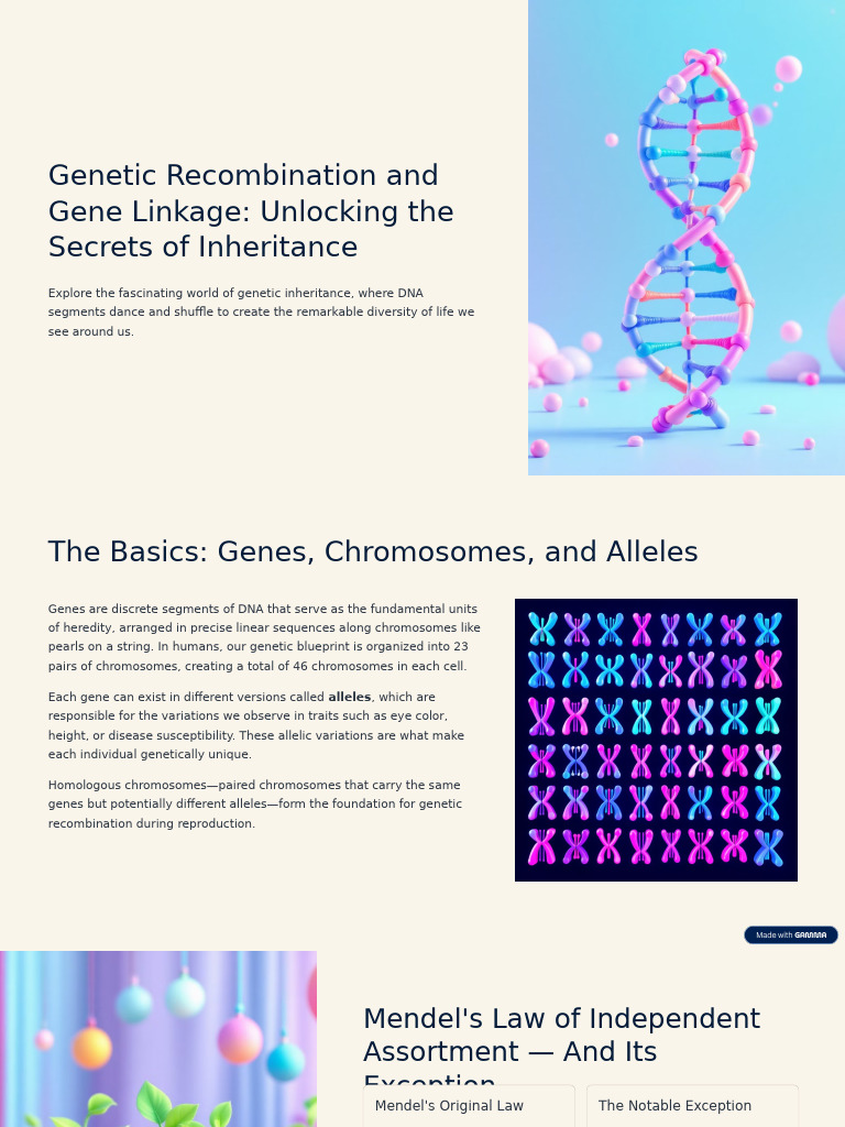 Genetic Recombination and Gene Linkage Unlocking The Secrets of ...