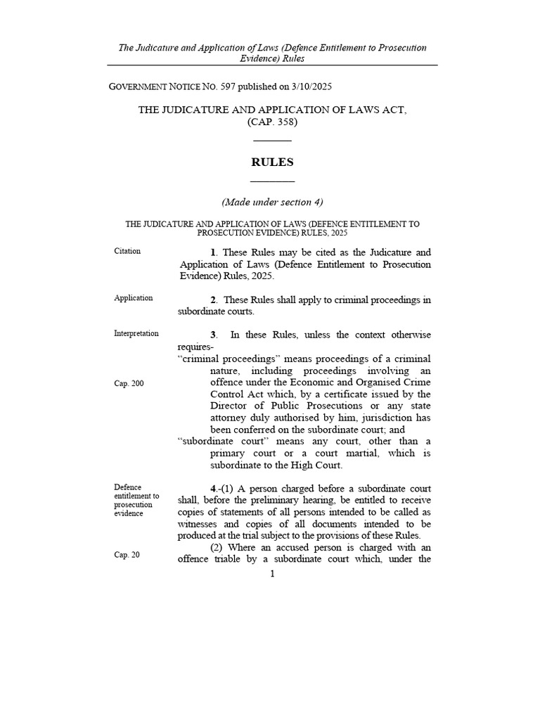 Defence Entitlement to Prosecution Evidence Rules | PDF | Criminal ...