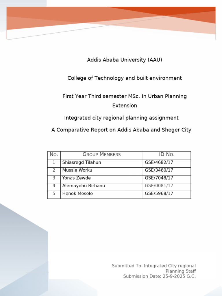 Integrated City Planning Report Group 2 | PDF | Urban Sprawl | City