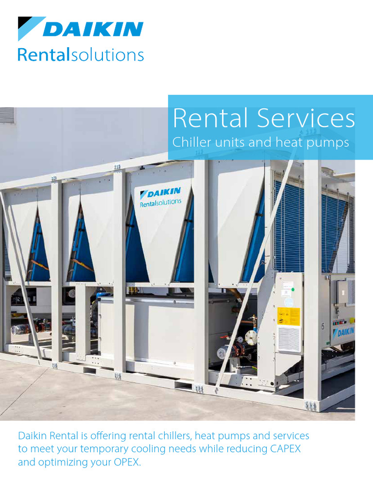 Daikin Rental: Chillers & Heat Pumps Solutions | PDF | Heat Pump | Air ...