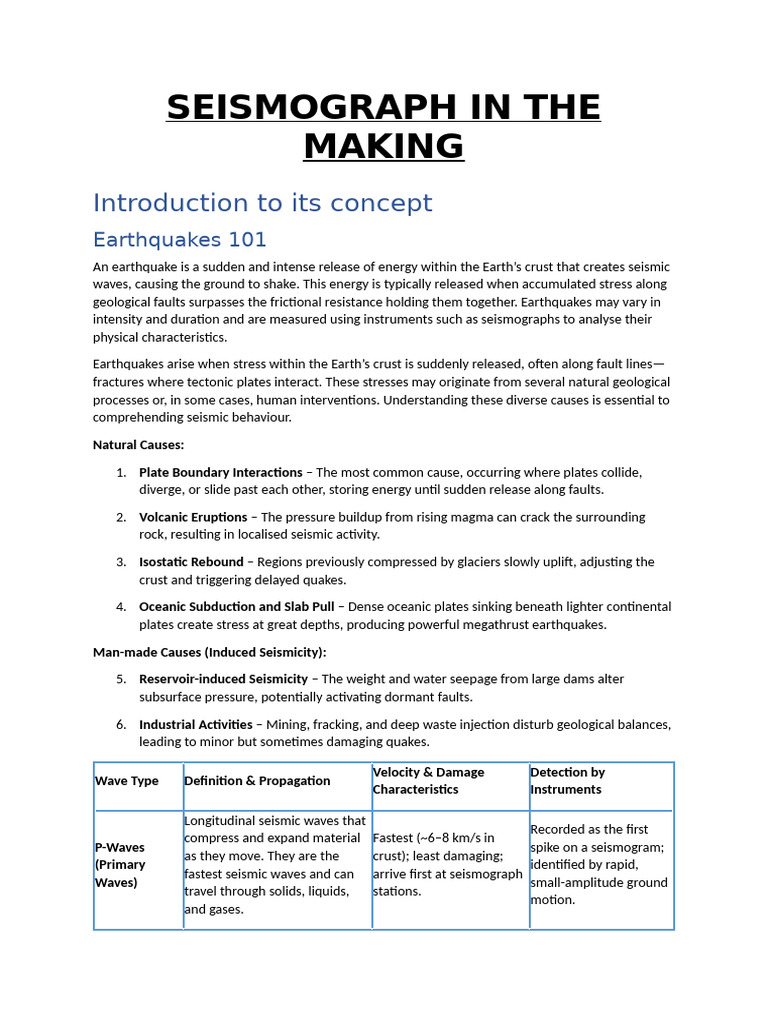 Understanding Seismographs and Earthquakes | PDF | Seismology | Earthquakes