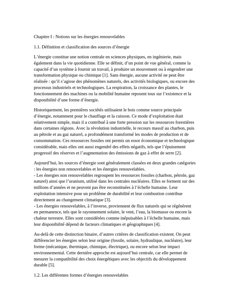 Énergies renouvelables : définitions et enjeux | PDF | Énergie ...