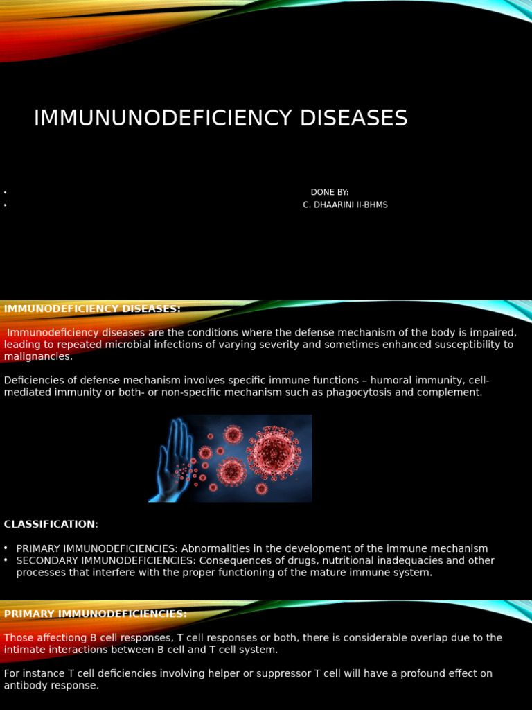 Understanding Immunodeficiency Diseases | PDF | Immunodeficiency | Antibody