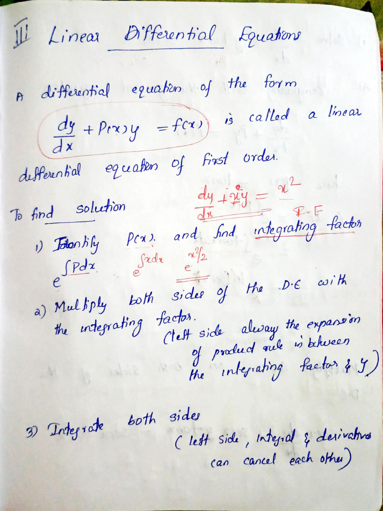 Chapter 2 Part 2 - 1st Order Differential Equations | PDF