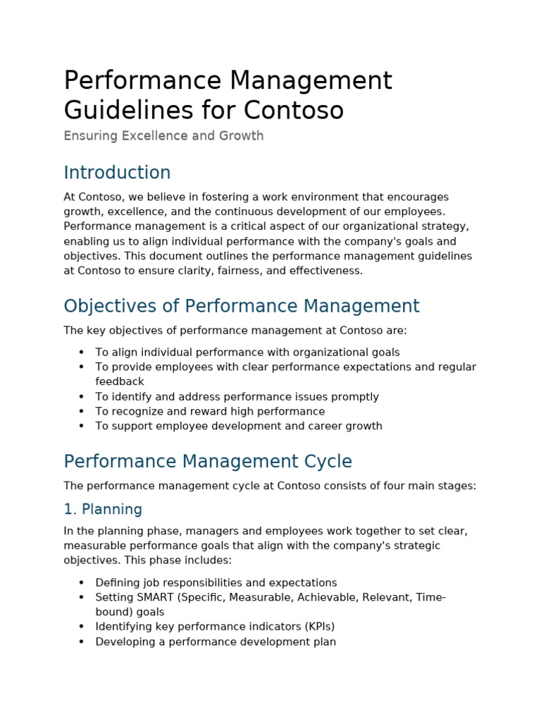 Performance Management Guidelines | PDF | Goal | Behavior Modification