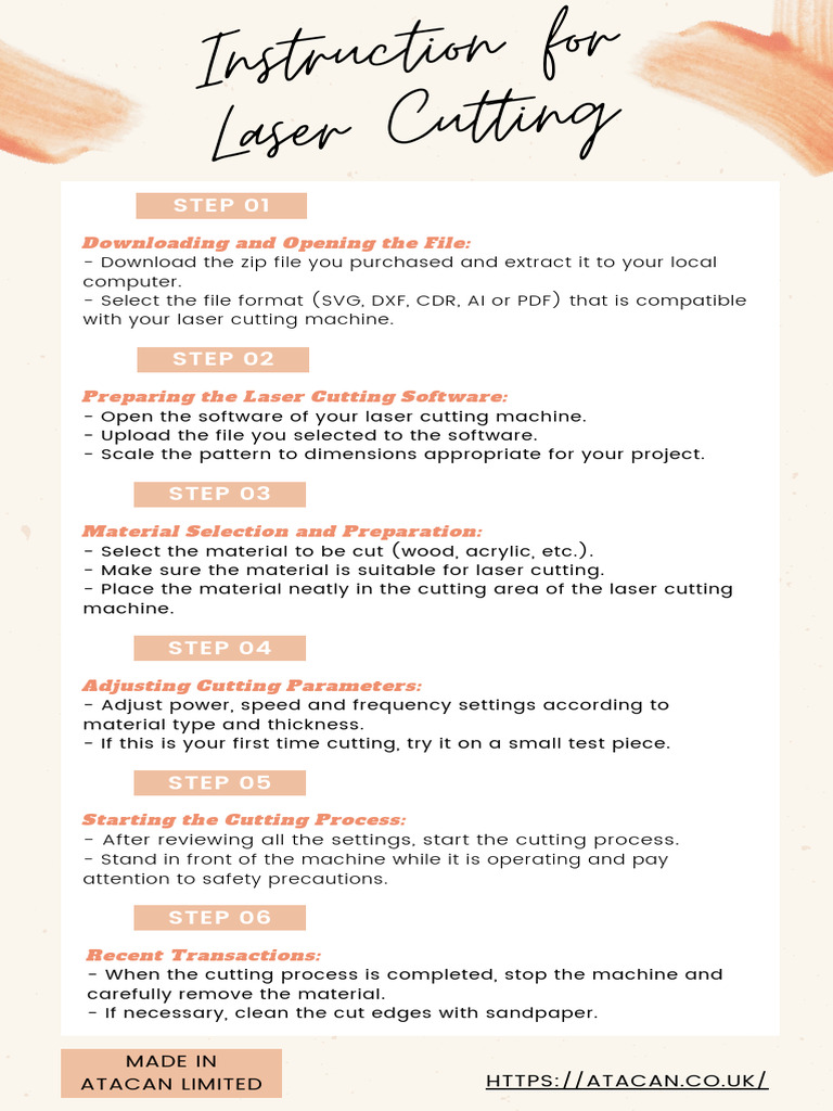 Laser Machine Instructions - Creative Laser Design | PDF