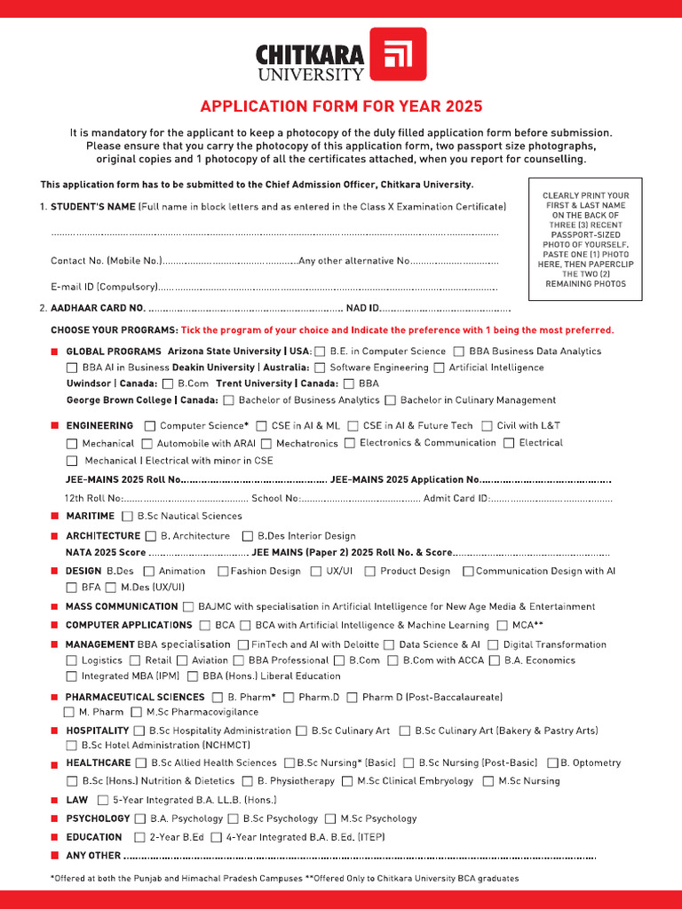 Application Form | PDF