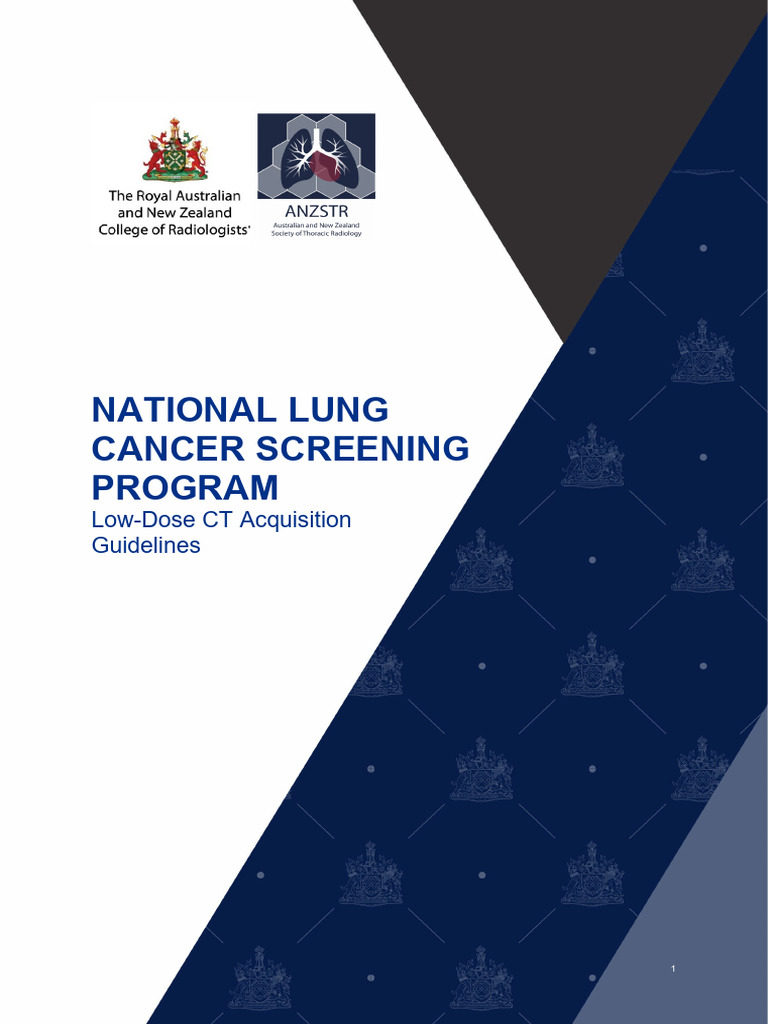 Lung Cancer Low-Dose CT Guidelines | PDF | Ct Scan | Radiology