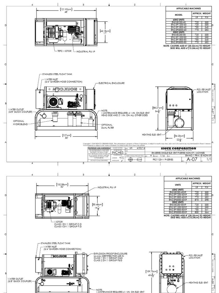 Sioux EN-Series Machine Specifications | PDF | Mechanical Engineering