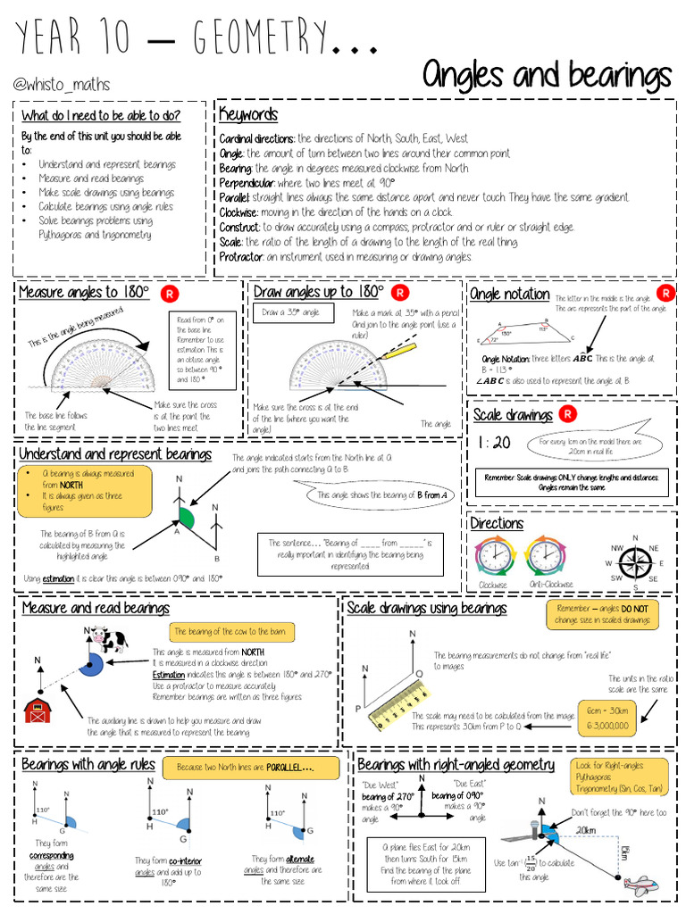 Understanding Angles and Bearings | PDF | Angle | Trigonometry