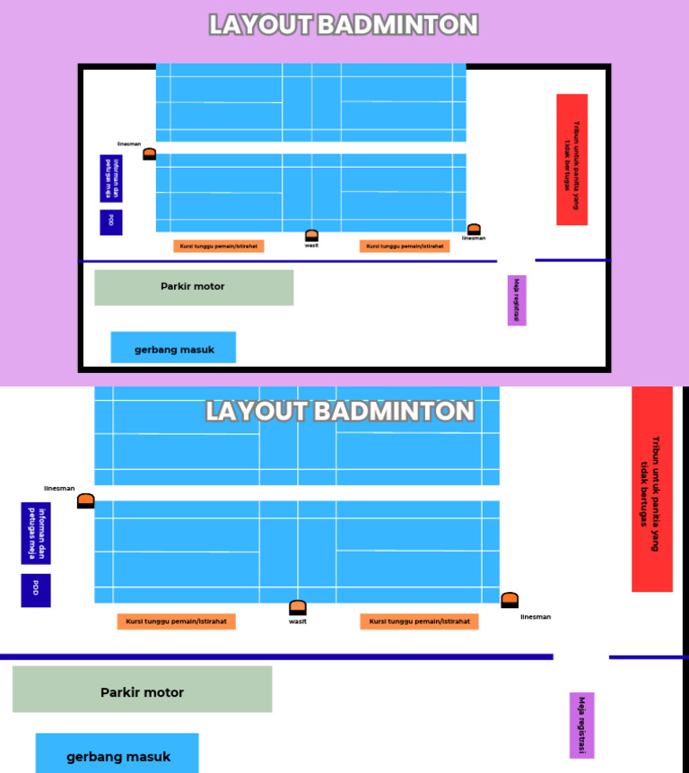 Layout Kursi Tunggu Badminton | PDF