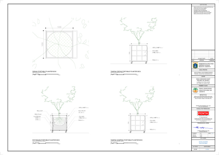 Detail Portable Planter Box Dinas DLH | PDF