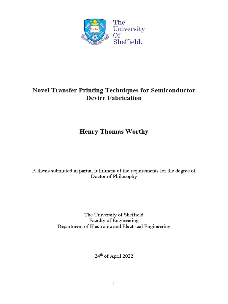 Novel Transfer Printing Techniques For Semiconductor Device Fabrication ...