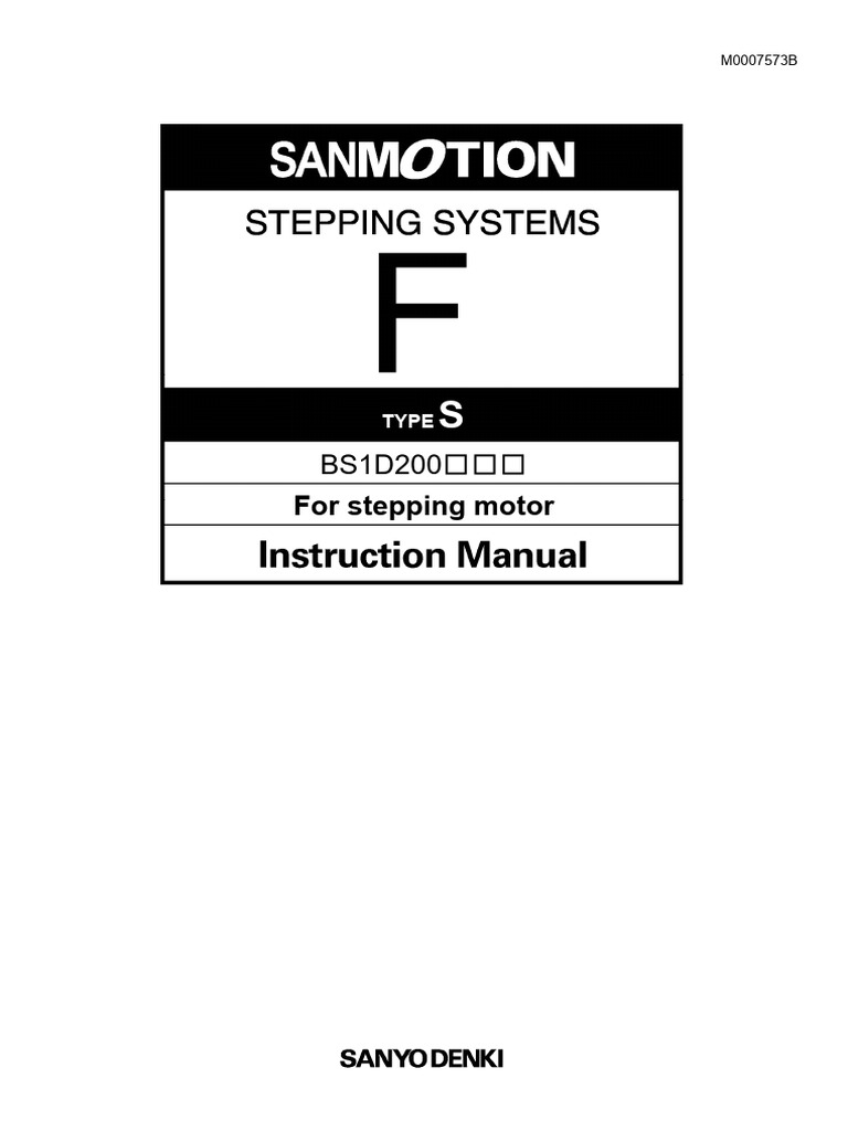 Sanmotion F2 M0007573B | PDF