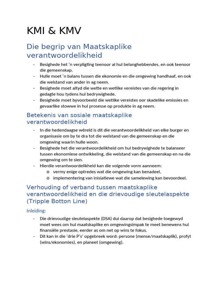 Kmi & KMV | PDF
