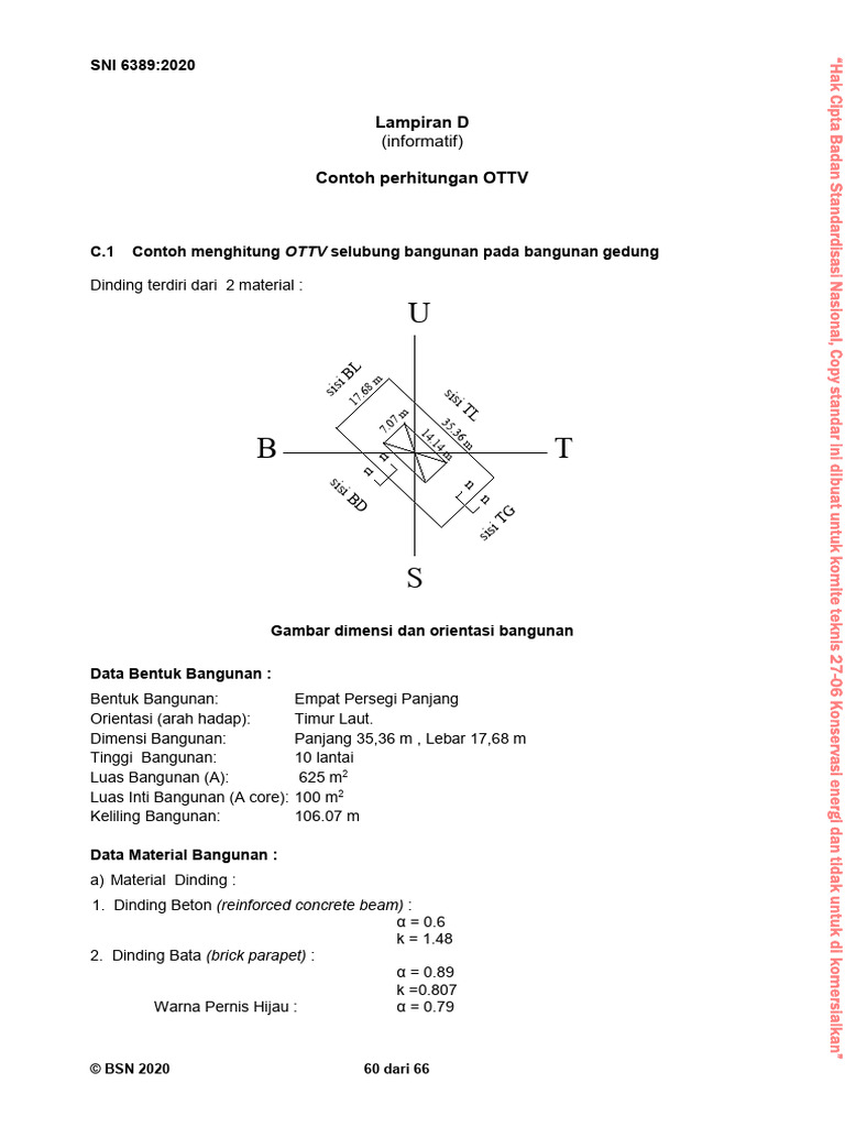 Contoh Perhitungan OTTV Bangunan | PDF